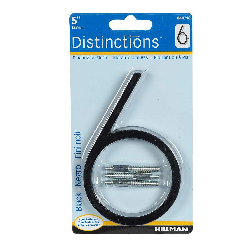 Distinction Number 6 Zinc Black 5 in.