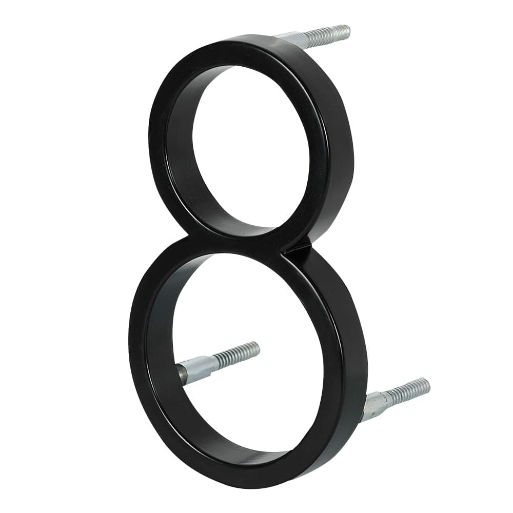 Chiffre 8 Distinction en zinc noir 5 po