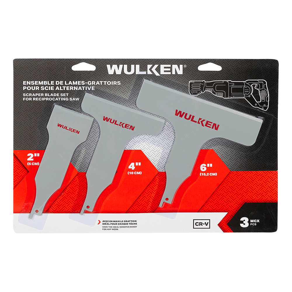 WULKEN Scraper Blade for Reciprocating Saw Set/3