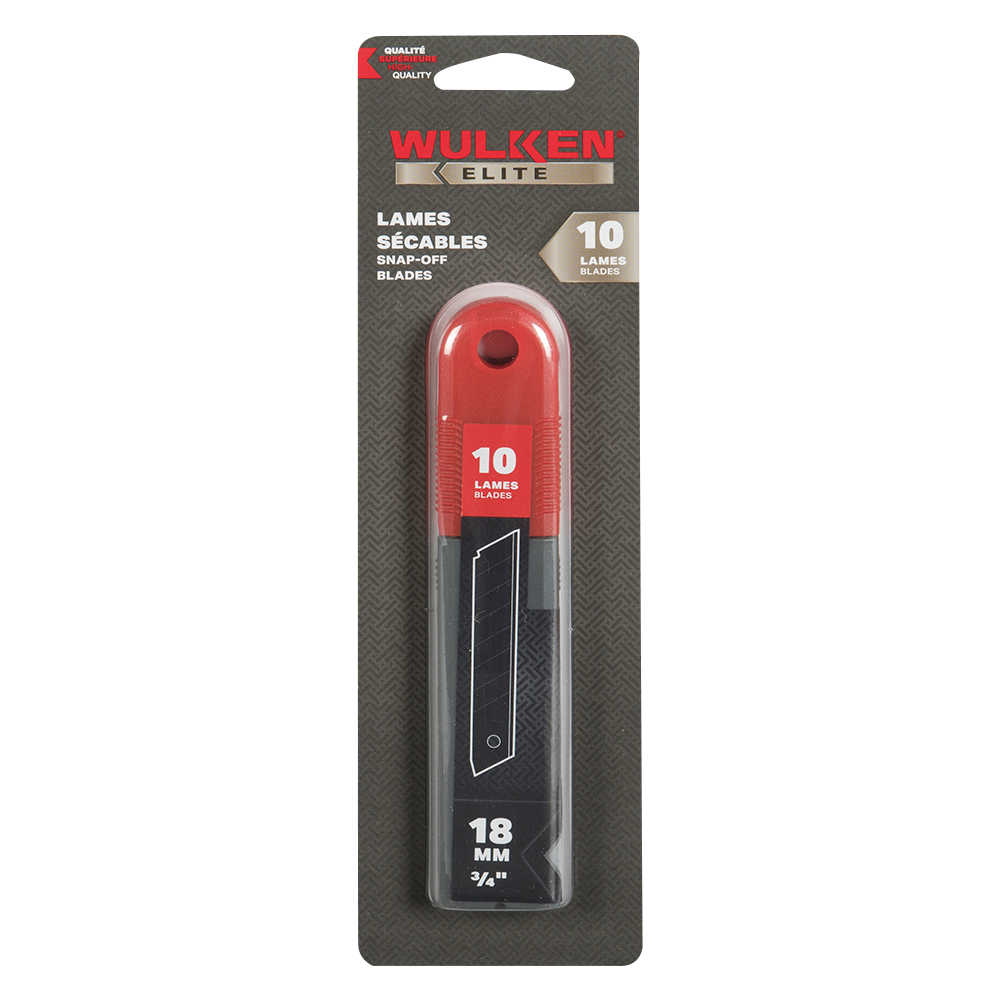 Lames pour couteau utilitaire 18 mm Pqt/10 WULKEN