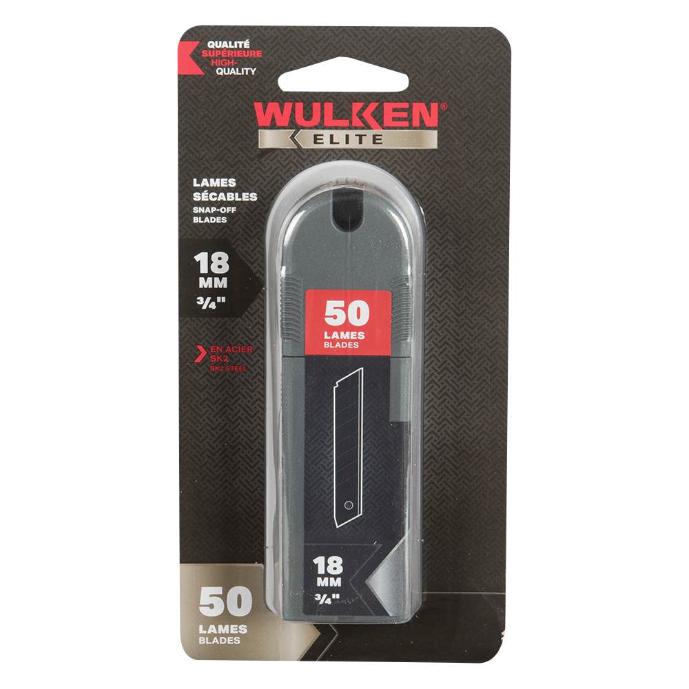 Lames pour couteau utilitaire 18 mm Pqt/50 WULKEN