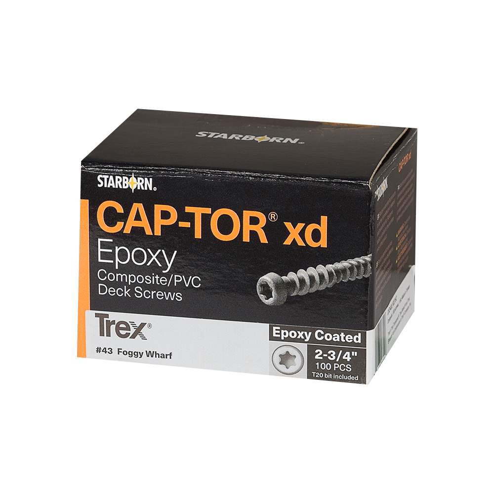 Vis pour plancher composite Cap-Tor Trex Foggy Wharf 2&nbsp;3/4&nbsp;po Pqt/100