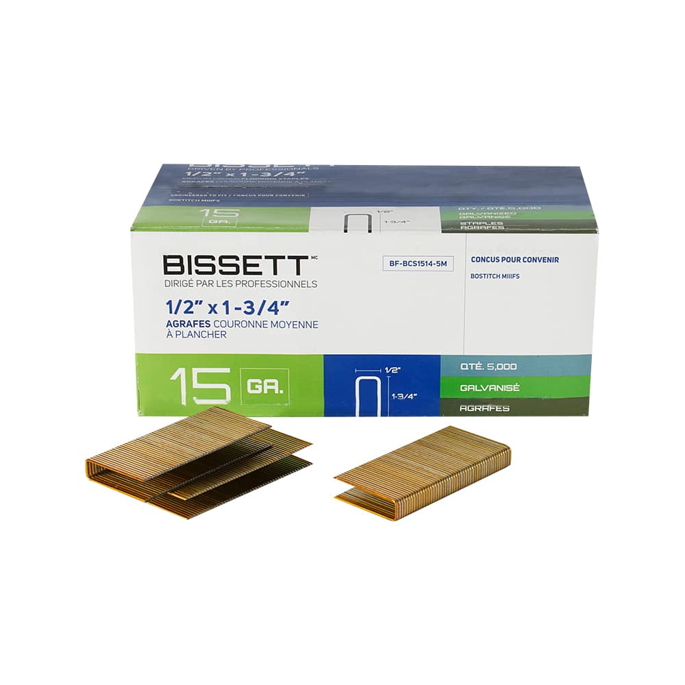 Agrafes à plancher 1&nbsp;3/4&nbsp;po n° 15 Pqt/5&nbsp;000