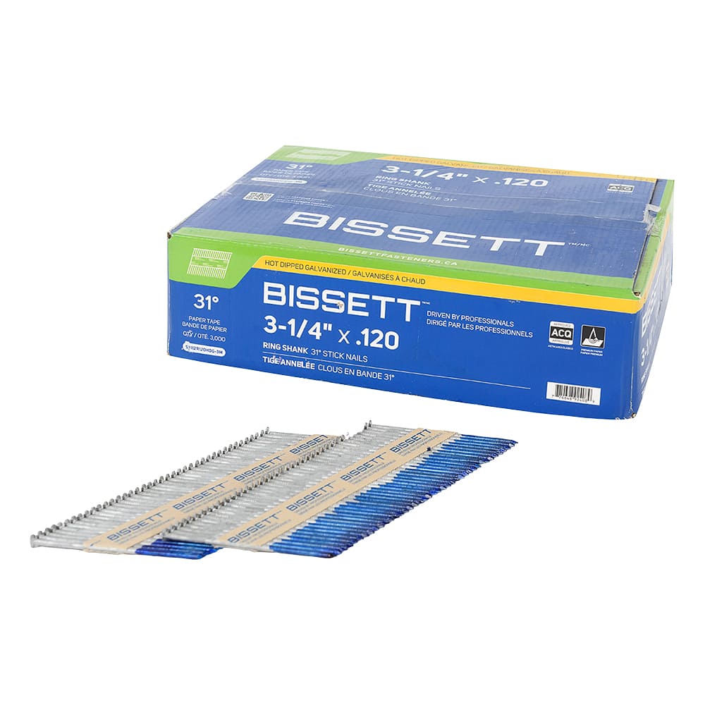 31° Galvanized Framing Nails 3 1/4 in. Pkg/3000 - Canac