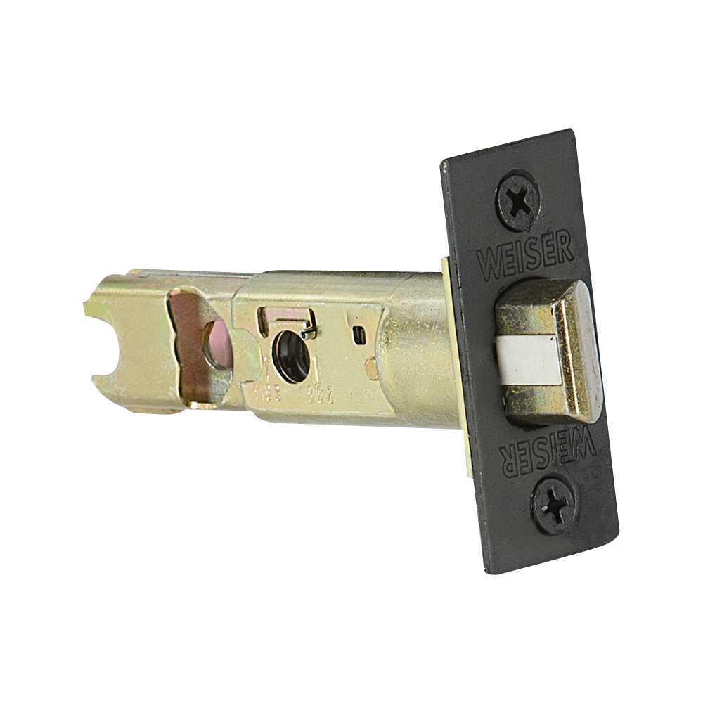 Serrure de porte d'entrée à clé et poignée Amador noire WEISER