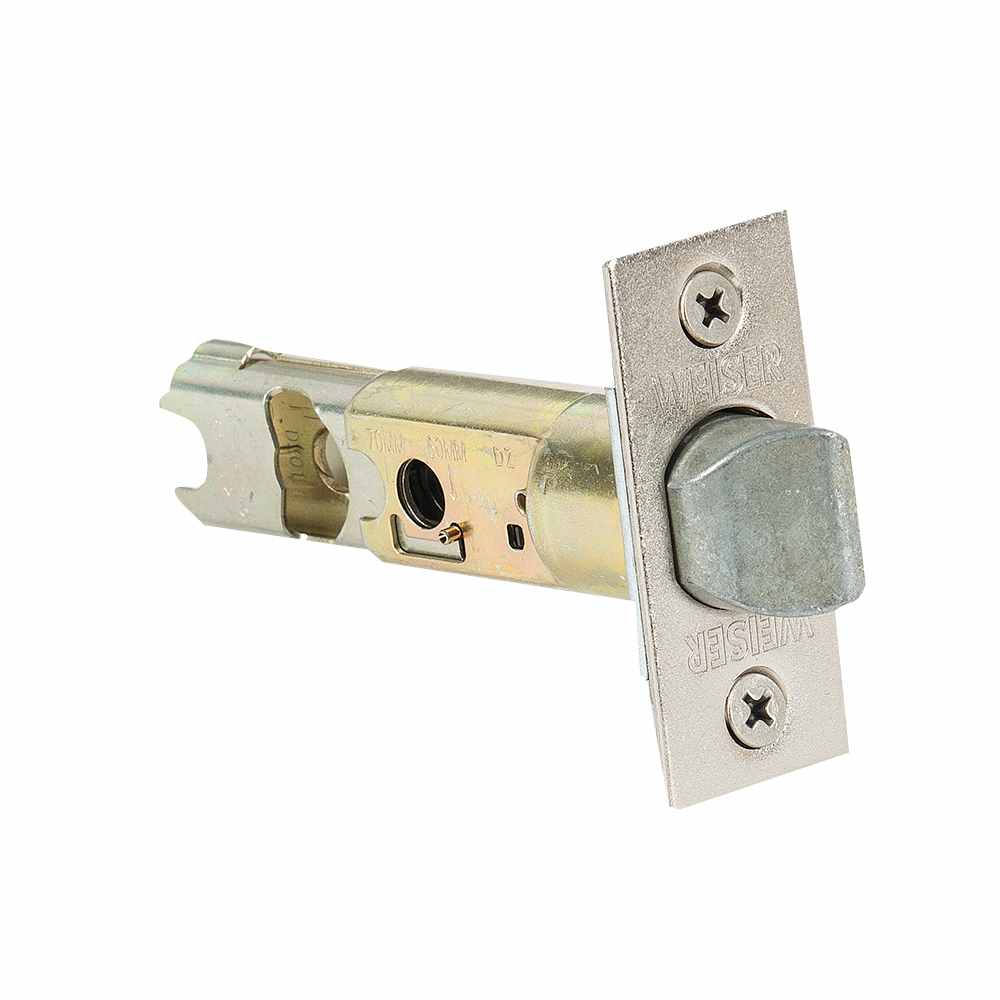 Serrure de porte d'entrée à clé et poignée San Clemente nickel satiné