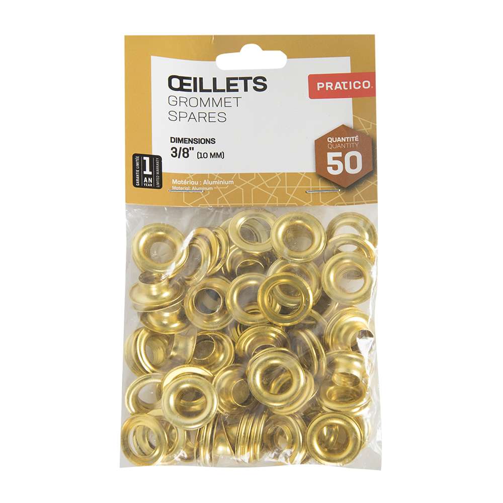 Oeillets 3/8 po Pqt/50