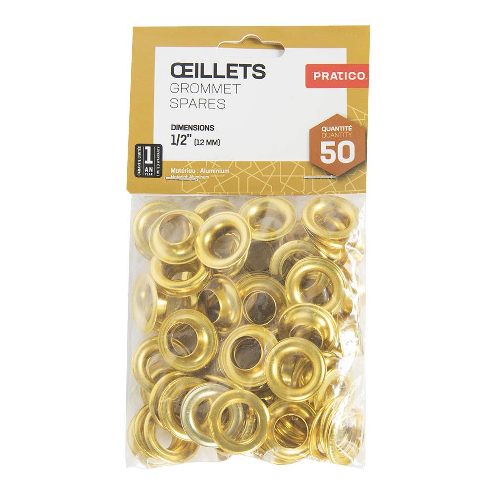 Oeillets 1/2 po Pqt/50