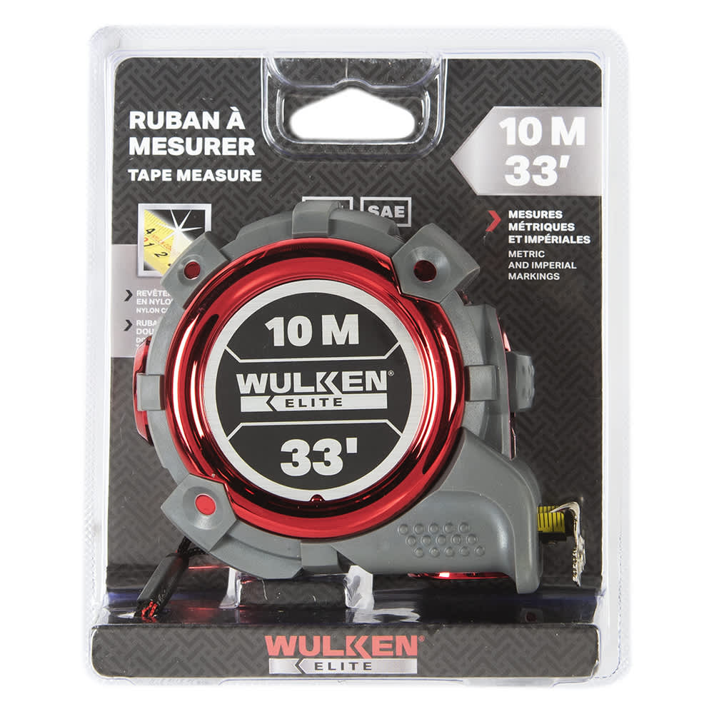 Ruban à mesurer 33&nbsp;pi&nbsp;x&nbsp;1&nbsp;1/4&nbsp;po WULKEN ELITE