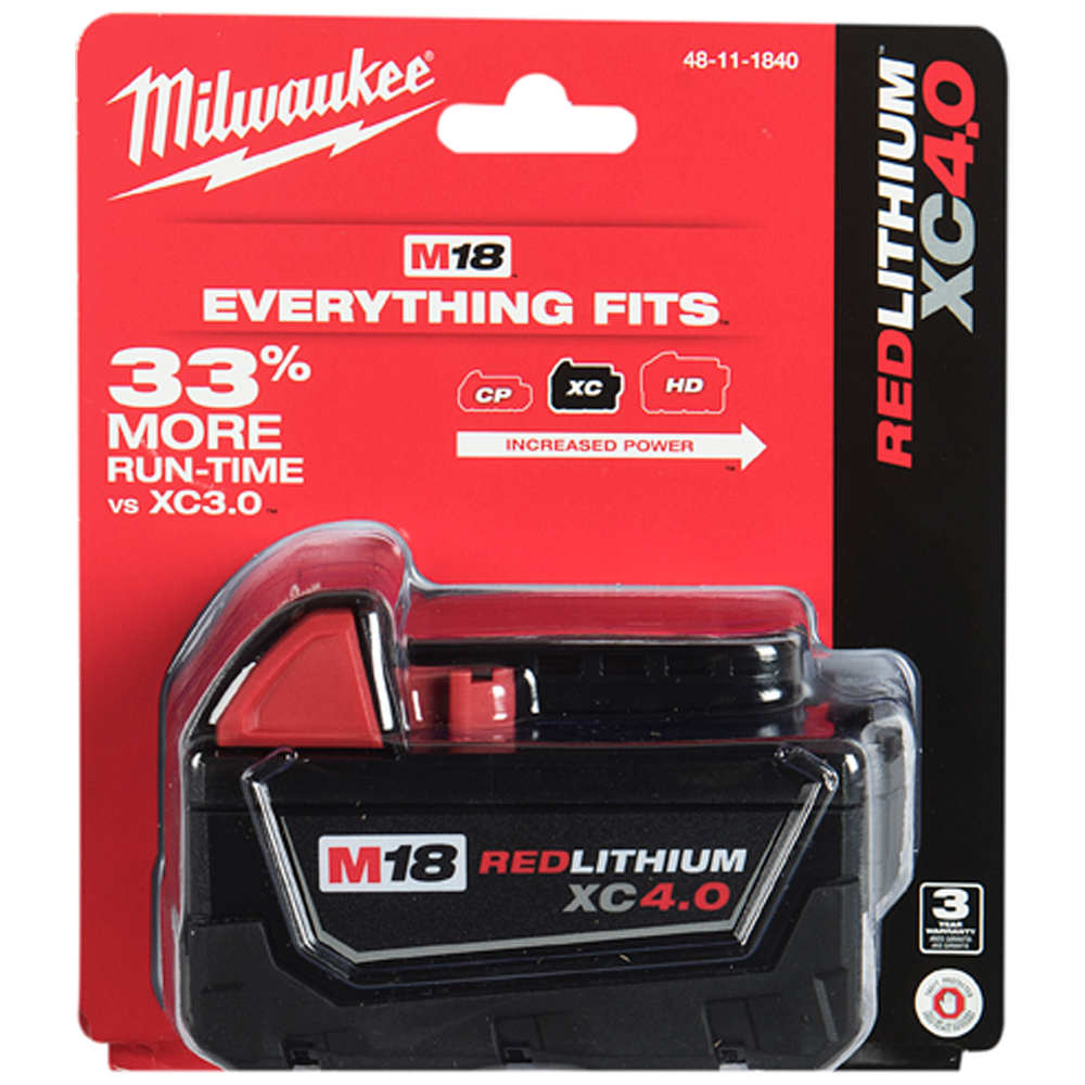 Batterie haute capacité REDLITHIUM XC 18 V (4,0 Ah) MILWAUKEE
