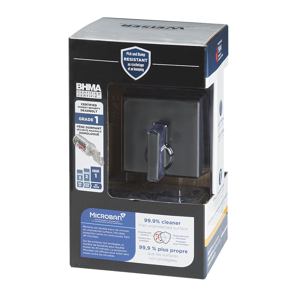 Serrure à pêne dormant simple Downtown noire