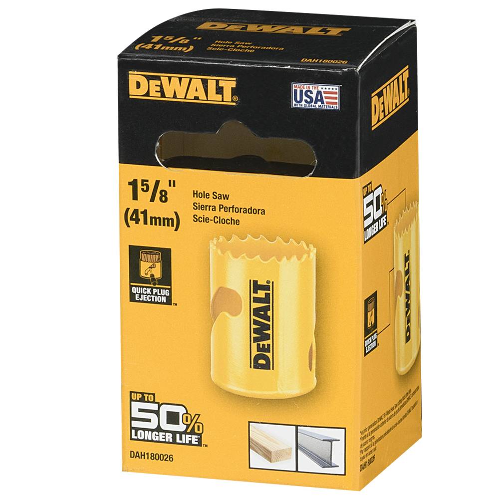 Scie emporte-pièce bimétal 1&nbsp;5/8&nbsp;po DEWALT