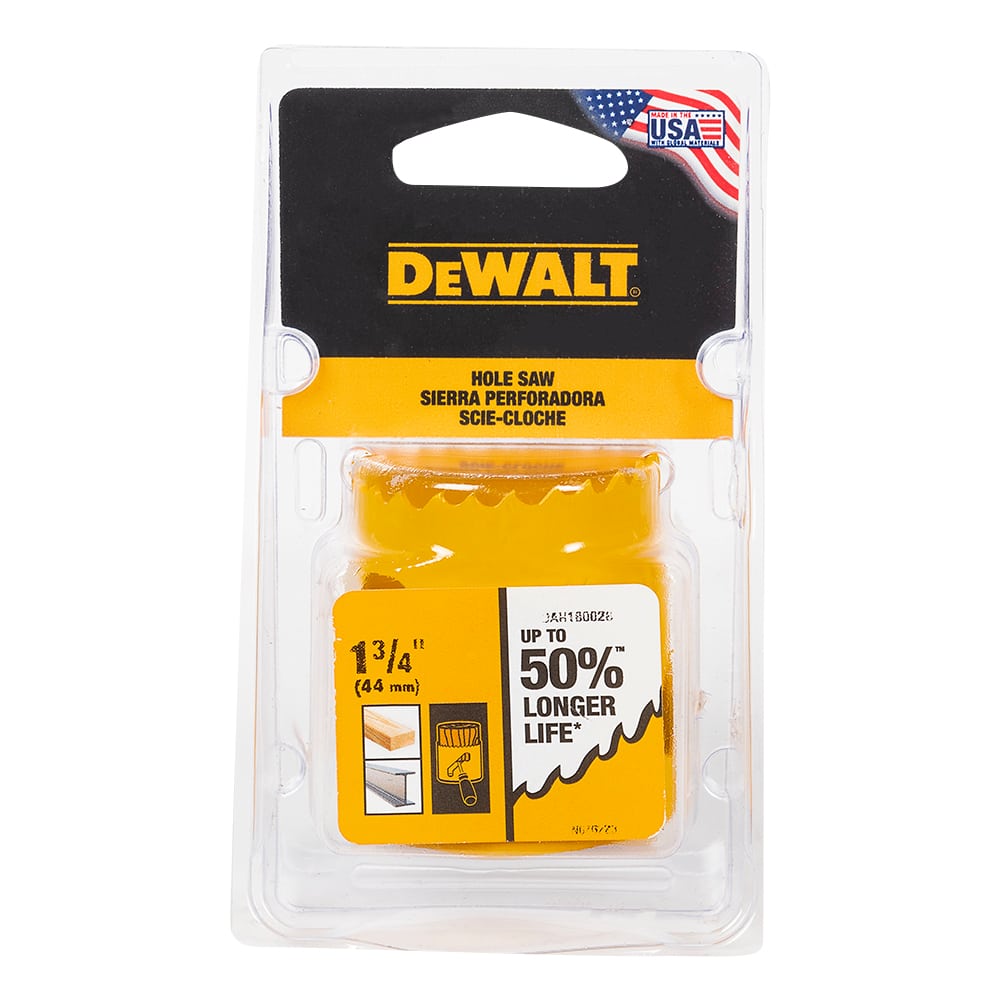 Scie emporte-pièce bimétal 1&nbsp;3/4&nbsp;po DEWALT