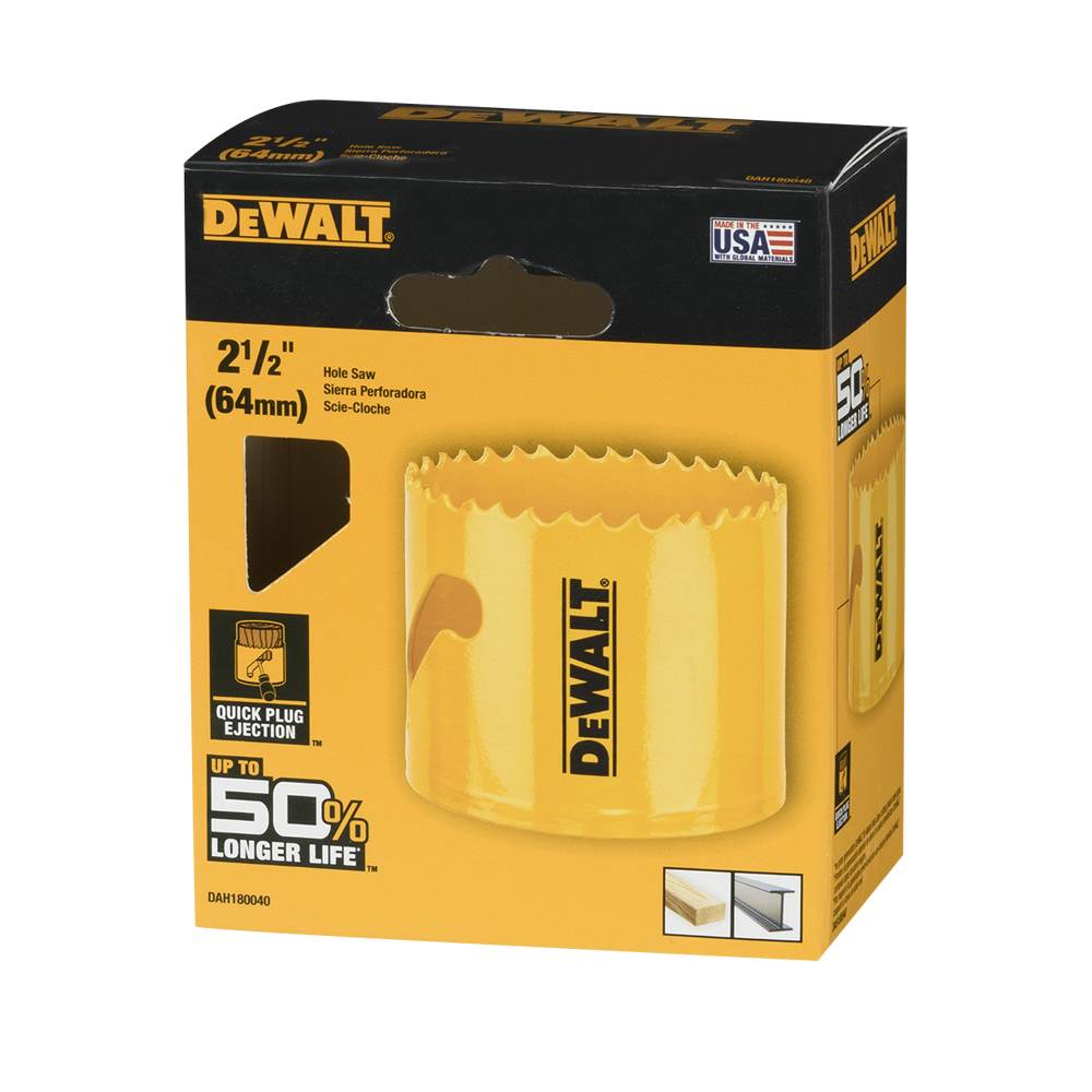 Scie emporte-pièce bimétal 2&nbsp;1/2&nbsp;po DEWALT