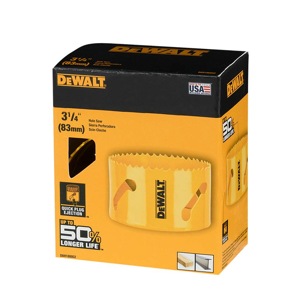 DEWALT Bi-Metal Hole Saw 3&nbsp;1/4&nbsp;in.