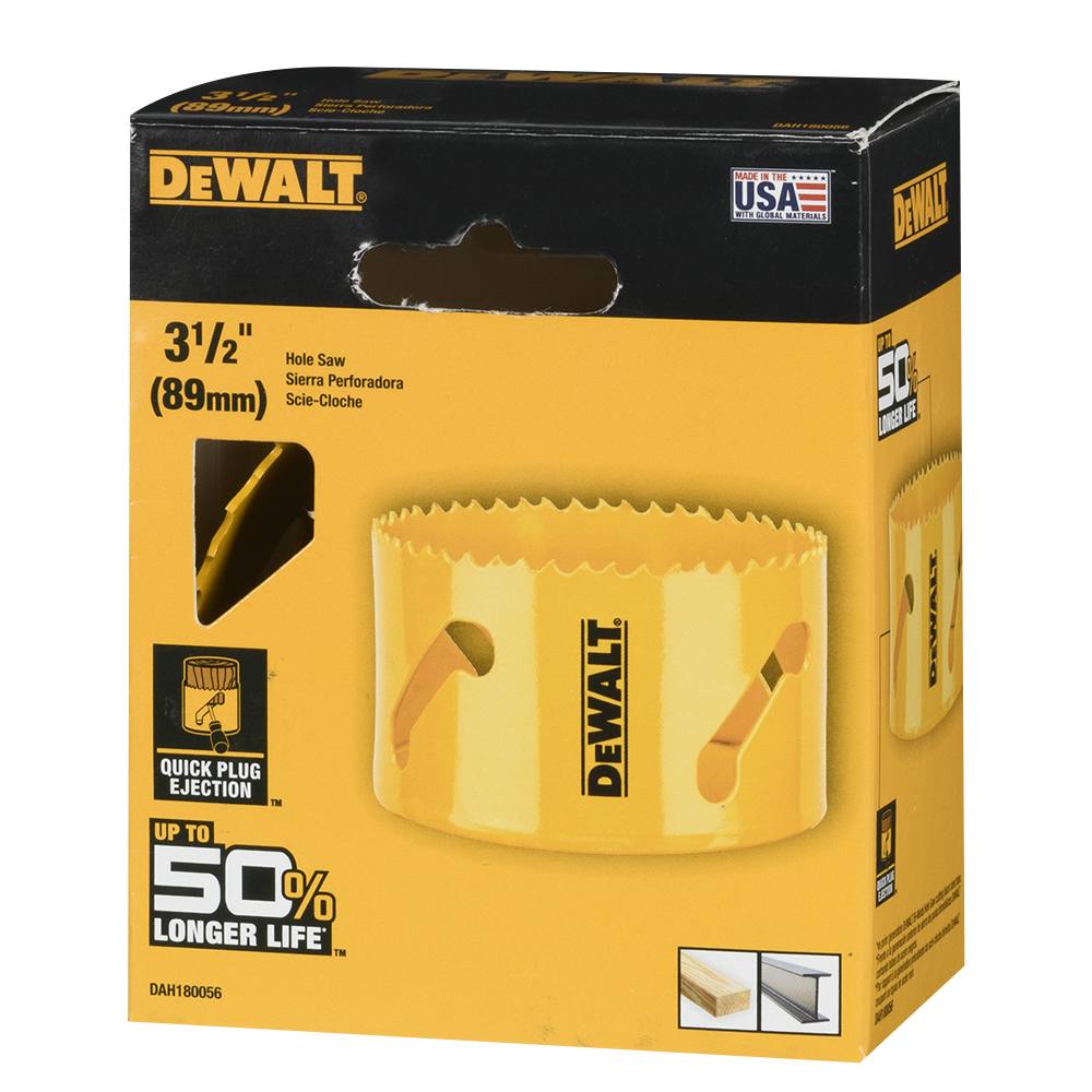 Scie emporte-pièce bimétal 3 1/2 po DEWALT