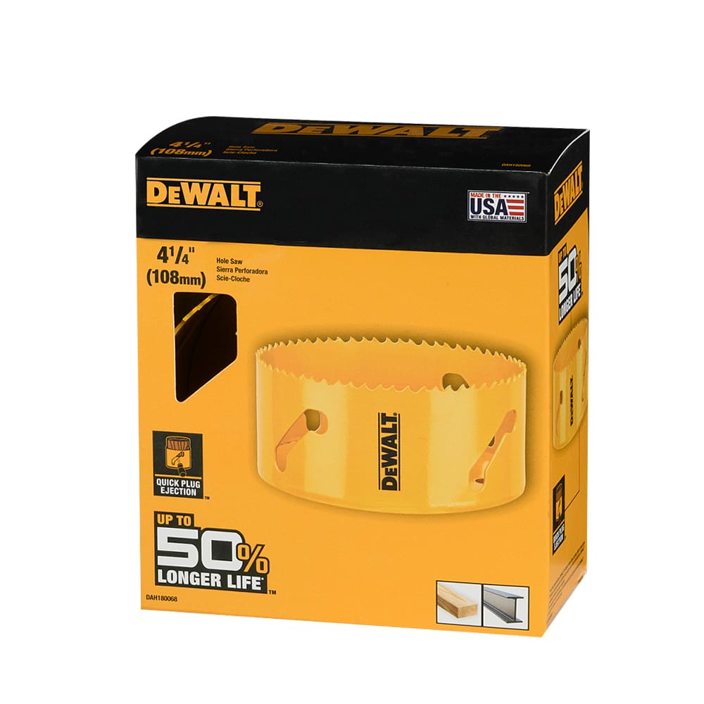 Scie emporte-pièce bimétal 4&nbsp;1/4&nbsp;po DEWALT