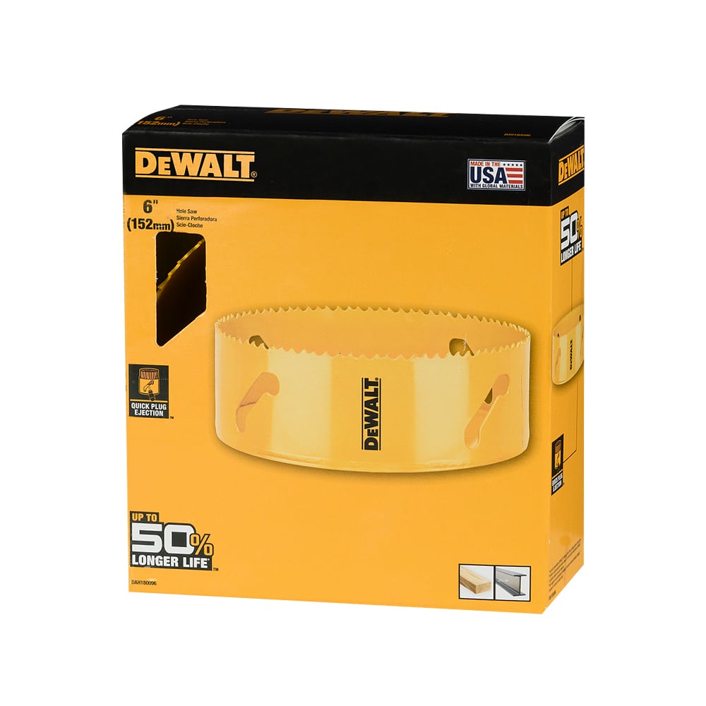 Scie emporte-pièce bimétal 6 po DEWALT