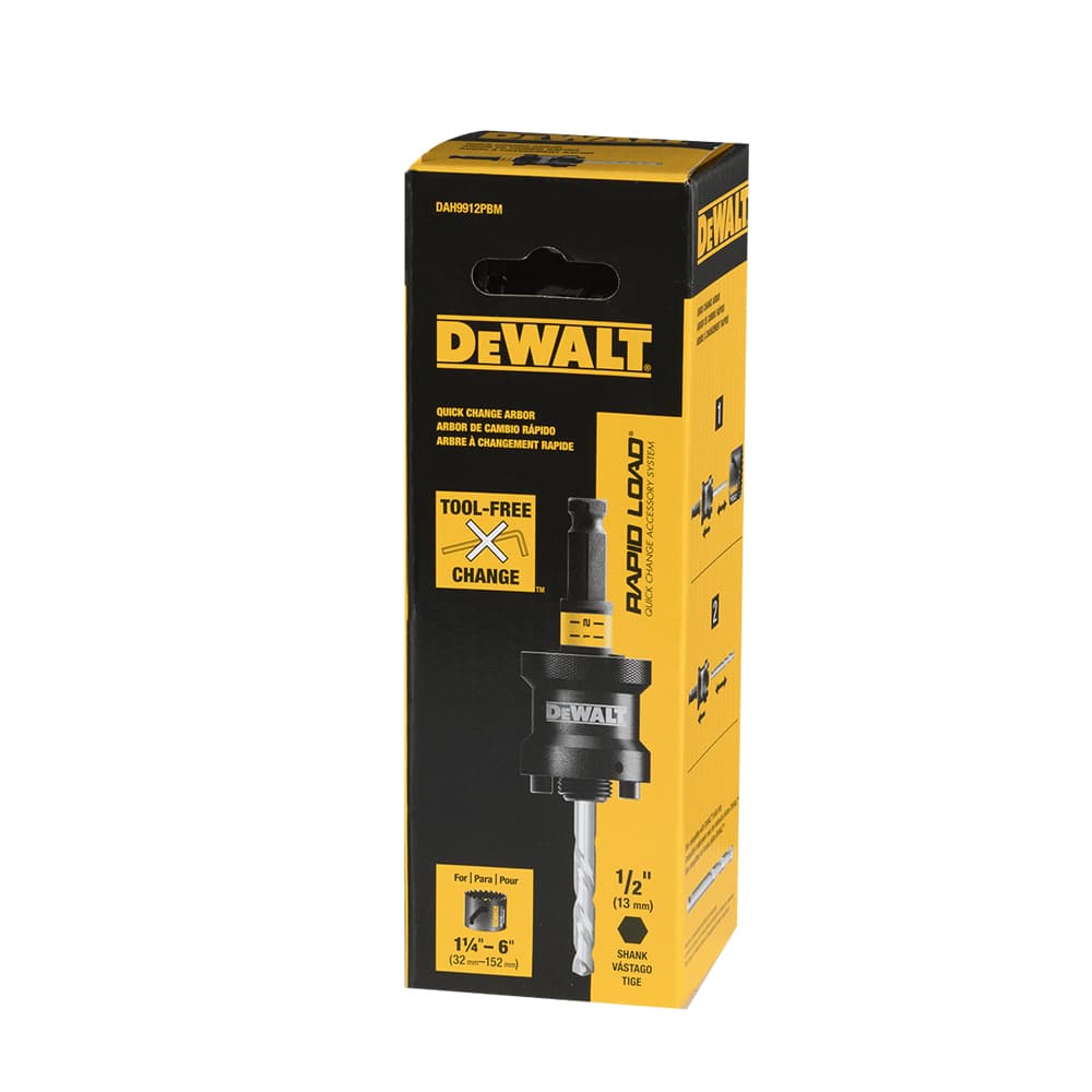 Mandrin pour mèche emporte-pièce 1 1/4 po à 6 po DEWALT