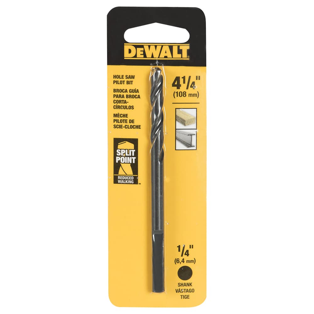 DEWALT Hole Saw Pilot Bit 1/4 in. x 4-1/4 in. (Long)
