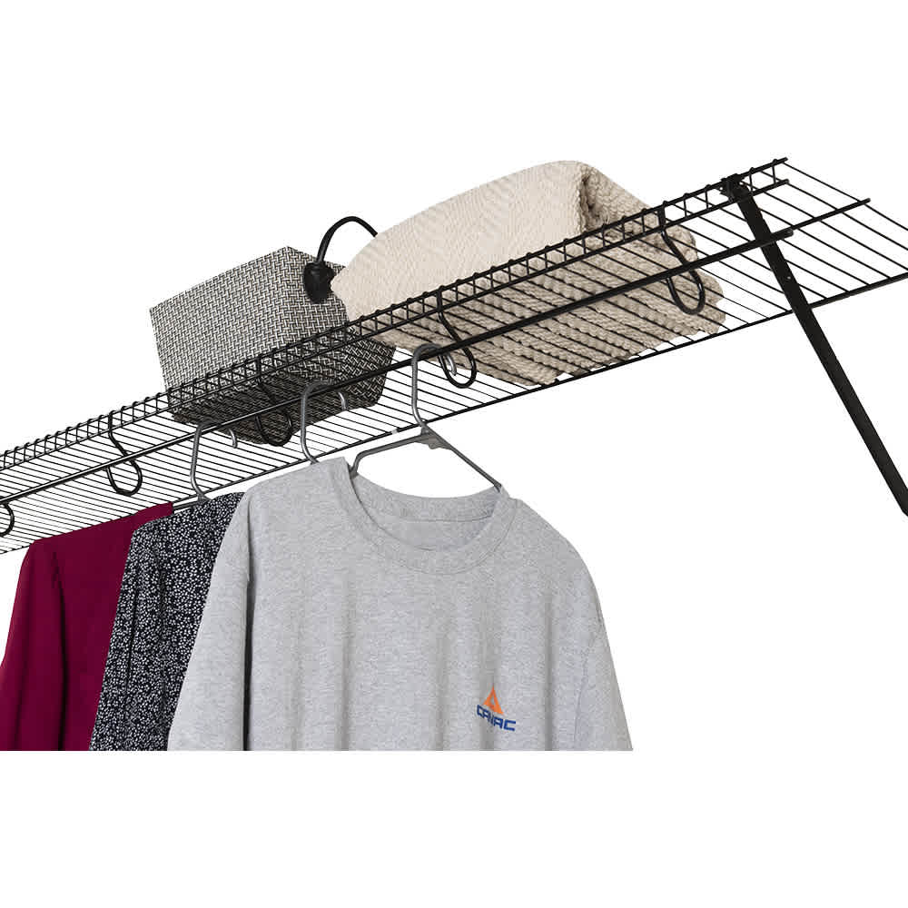 Tablette grillagée portemanteau Perma-Slide 12&nbsp;po&nbsp;x&nbsp;6&nbsp;pi