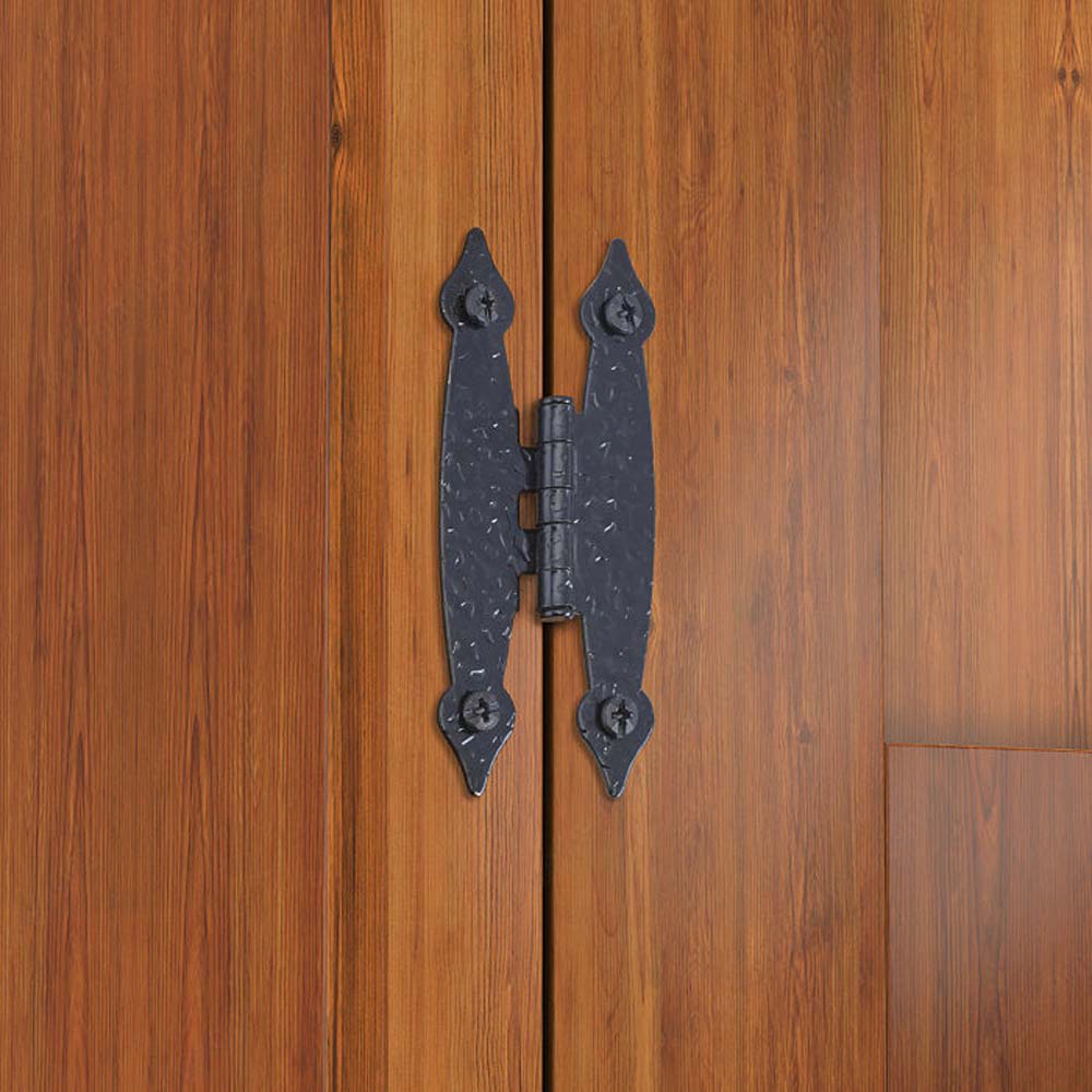 Charnière en H pour porte encastrée noire