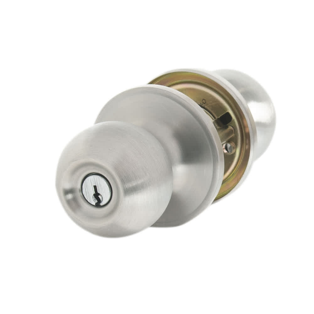 Poignée de porte d'entrée à clé Corona acier inoxydable