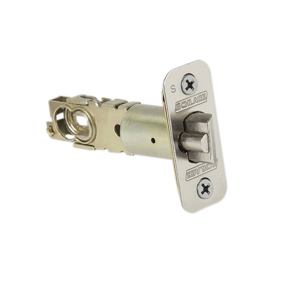 Serrure de porte d’entrée électronique à clavier numérique et poignée bec-de-cane Plymouth nickel satiné