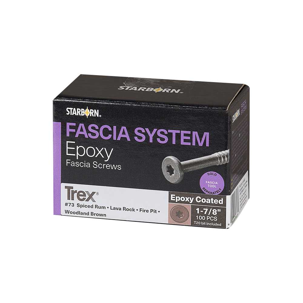 Vis pour fascia composite Trex Spiced Rum 1&nbsp;7/8&nbsp;po Pqt/100