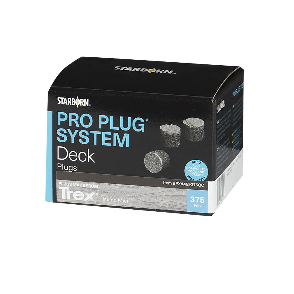 Bouchons pour plancher composite Pro Plug Trex Island&nbsp;Mist Pqt/375