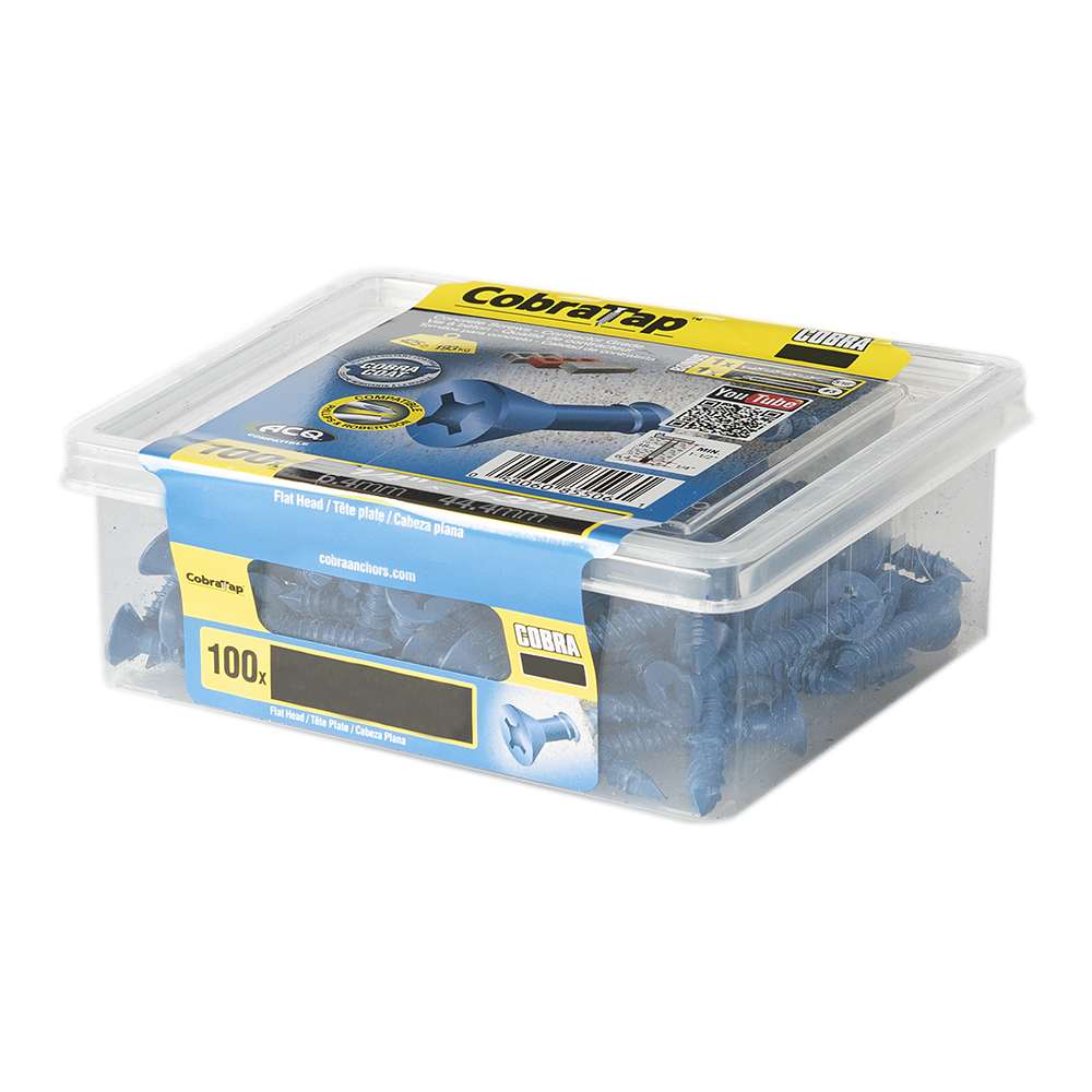 Vis à béton 1/4 po x 1 1/4 po T.P. Pqt/100