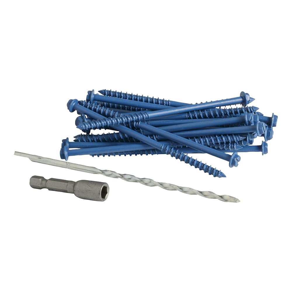 Vis à béton 3/16&nbsp;po&nbsp;x&nbsp;4&nbsp;po T.H. Pqt/25