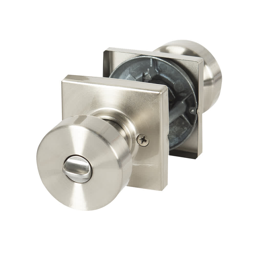 Poignée de porte d'entrée à clé Cambie nickel satiné