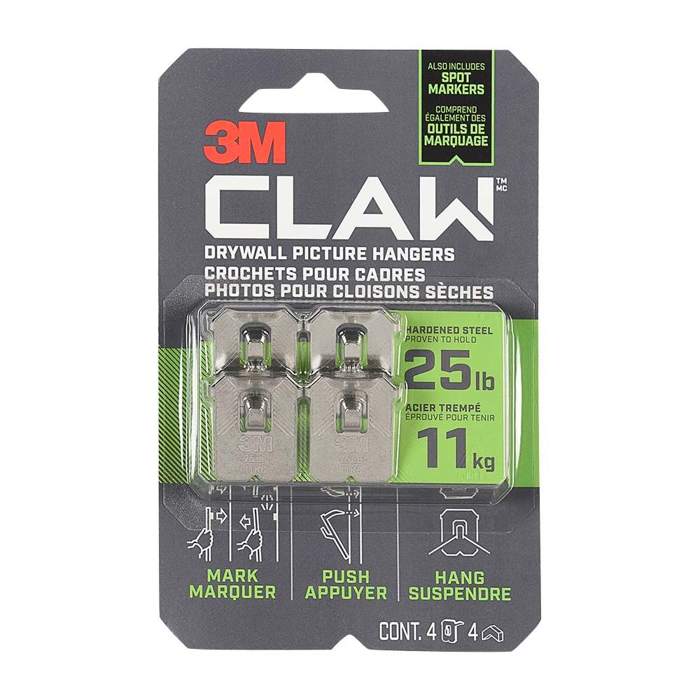 Crochets pour cloisons sèches Pqt/4 3M