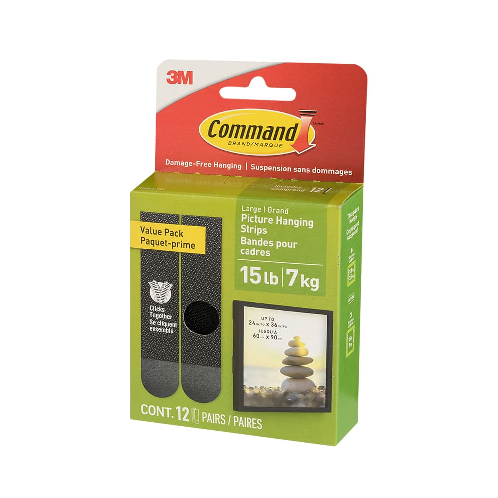 Bandes adhésives pour cadres et tableaux Pqt/12