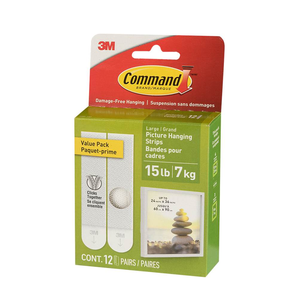 Bandes adhésives pour cadres et tableaux Pqt/12