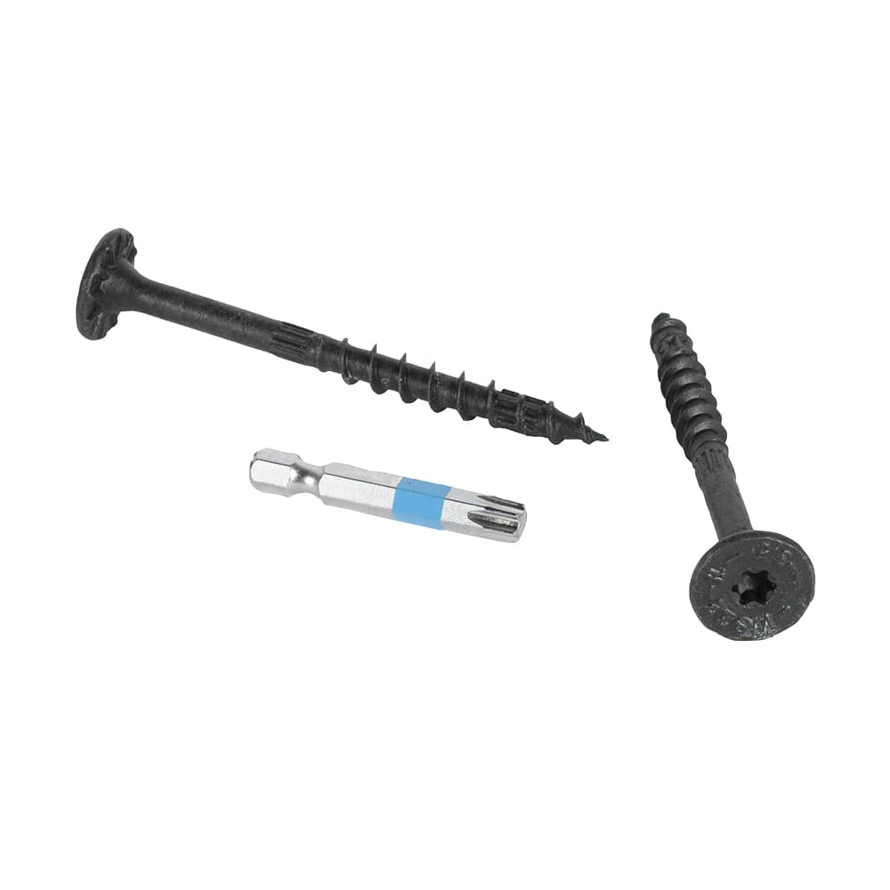 OUTDOOR ACCENT DB Structural Wood Screw 3&nbsp;1/2&nbsp;in. W.H. Black Pkg/12