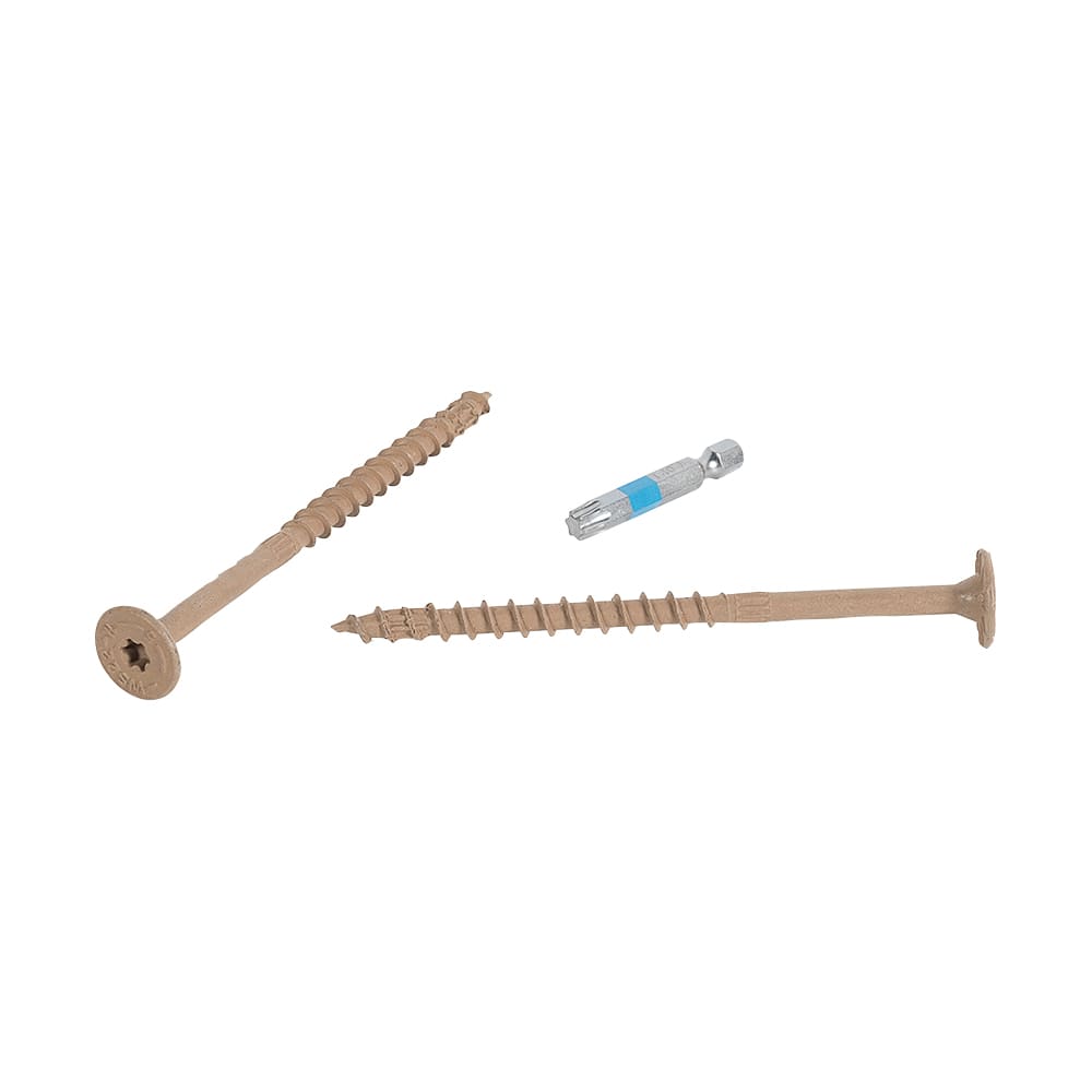 TIMBER DB Structural Wood Screw 5&nbsp;in. W.H. Tan Pkg/50