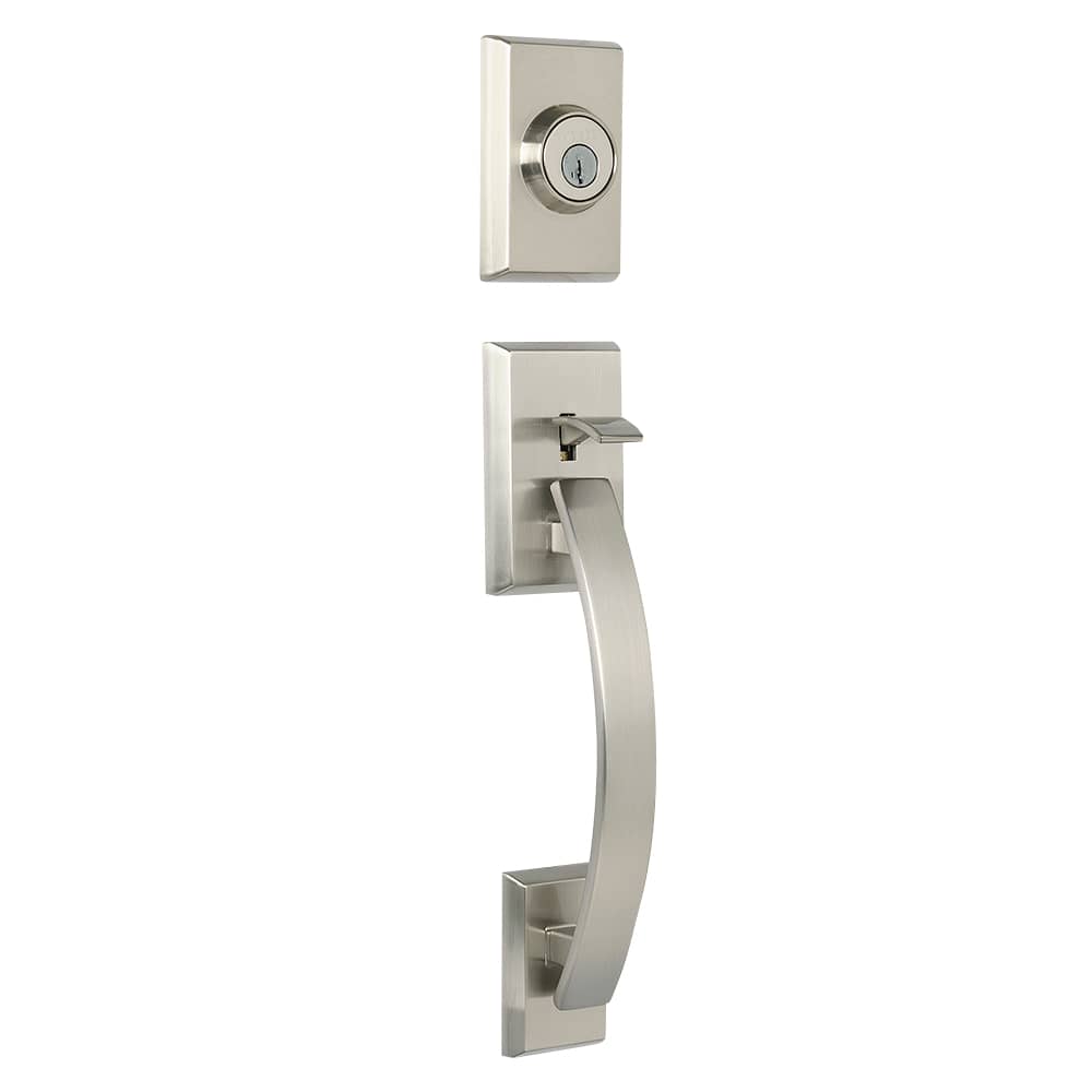 Tavaris Entry Key Handleset Door Satin Nickel