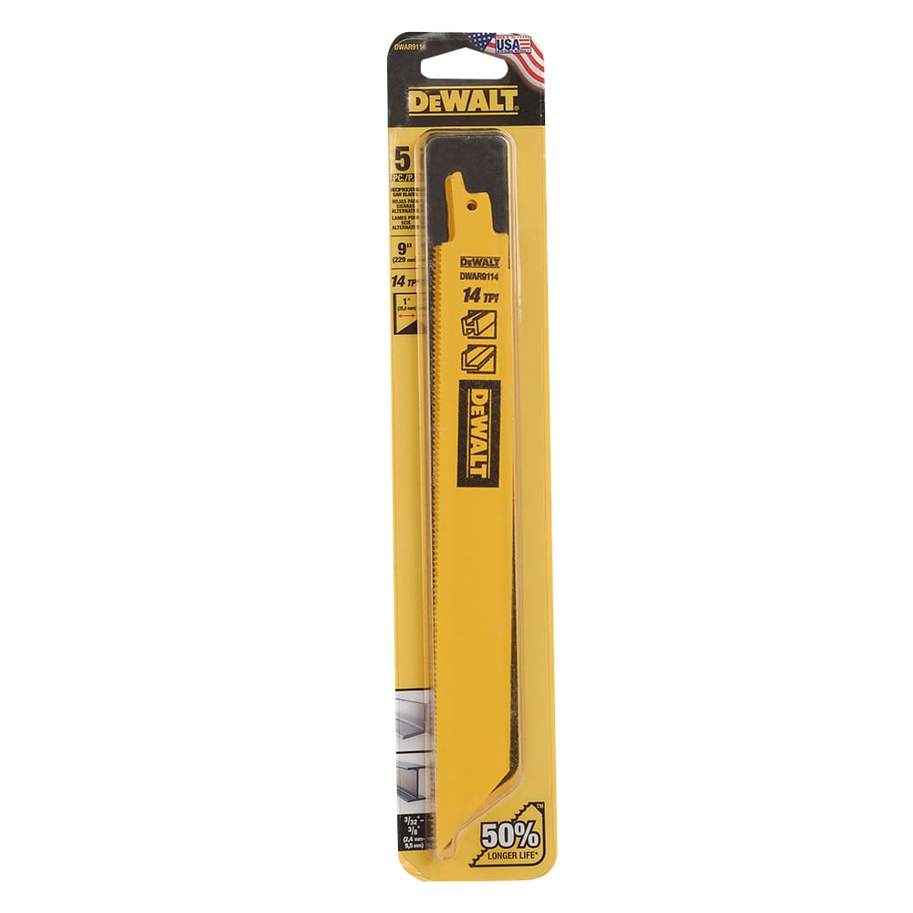 DEWALT Metal Reciprocating Saw Blade 9&nbsp;in. Pkg/5