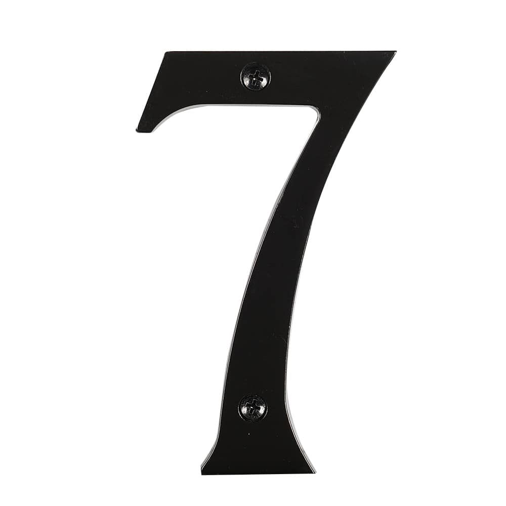 Chiffre 7 Distinction en zinc noir 6 po