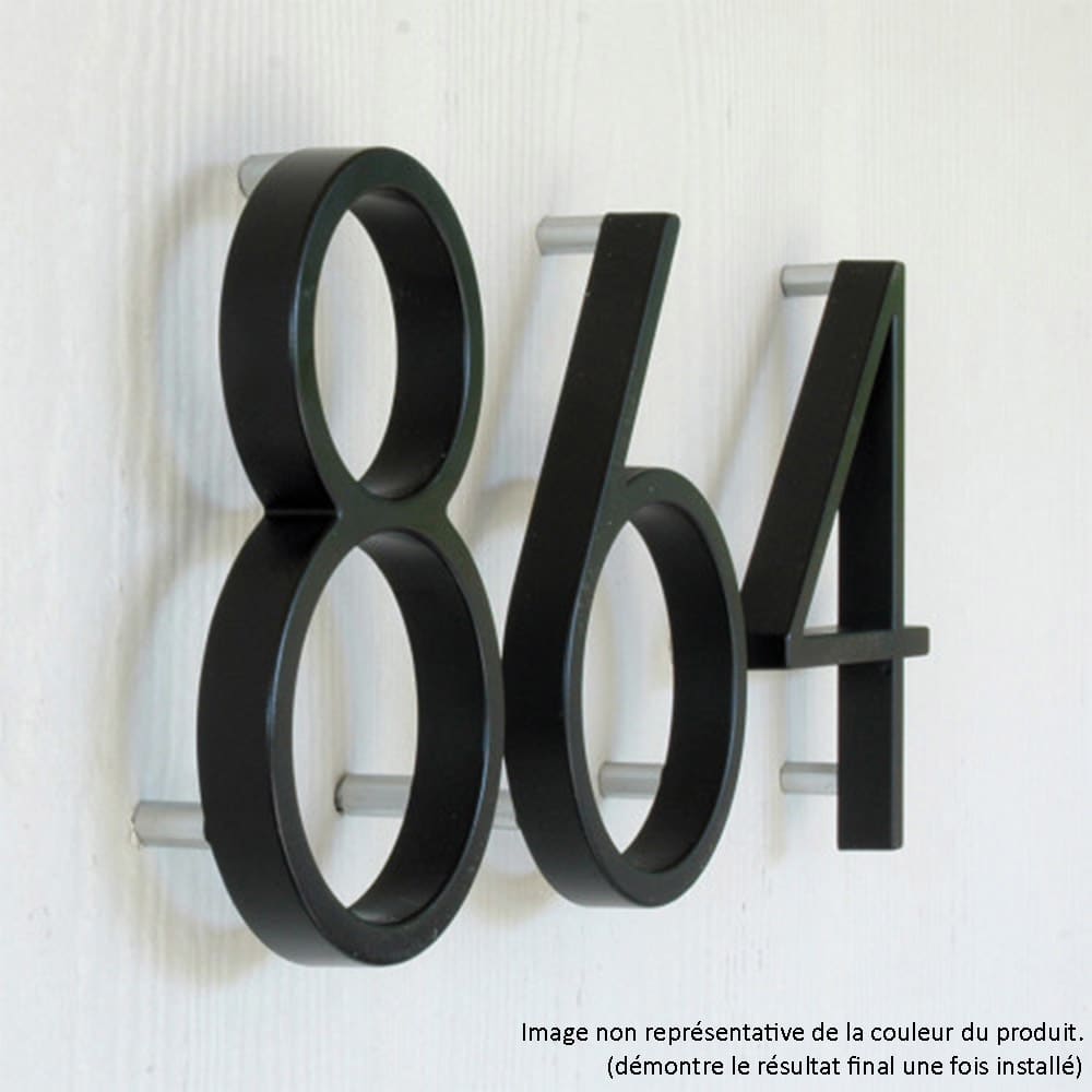 Chiffre 5 Distinction en zinc nickel brossé 5 po