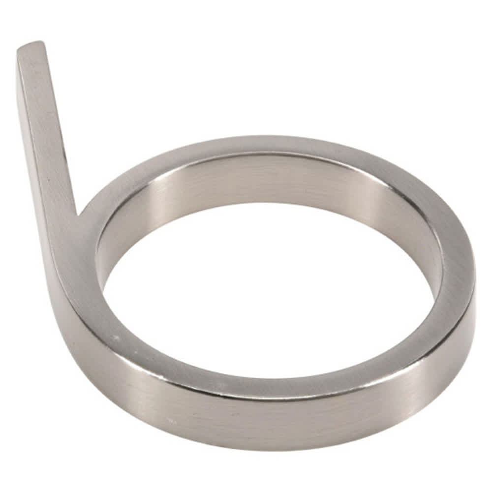 Distinction Number 6 Zinc Brushed Nickel 5 in.