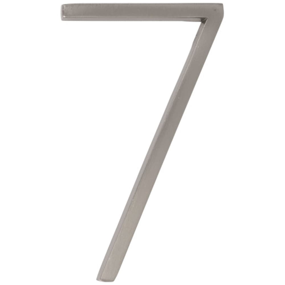 Distinction Number 7 Zinc Brushed Nickel 5 in.