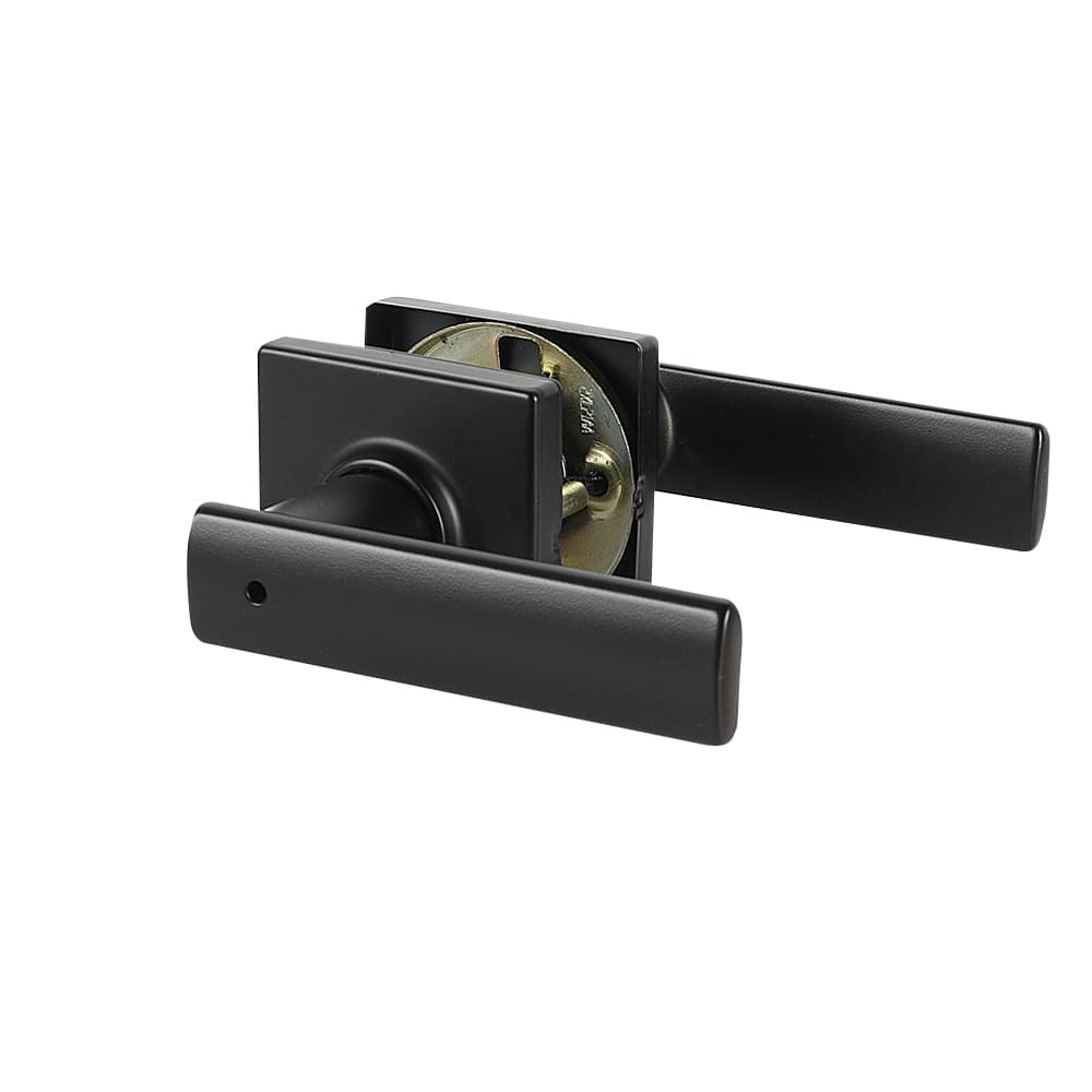 Poignée de porte pour salle de bains bec-de-cane  Breton noire