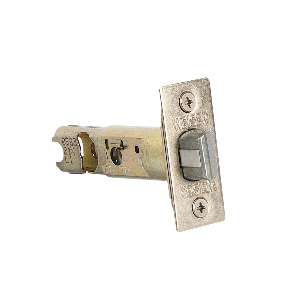 Poignée de porte de passage bec-de-cane Breton nickel satiné