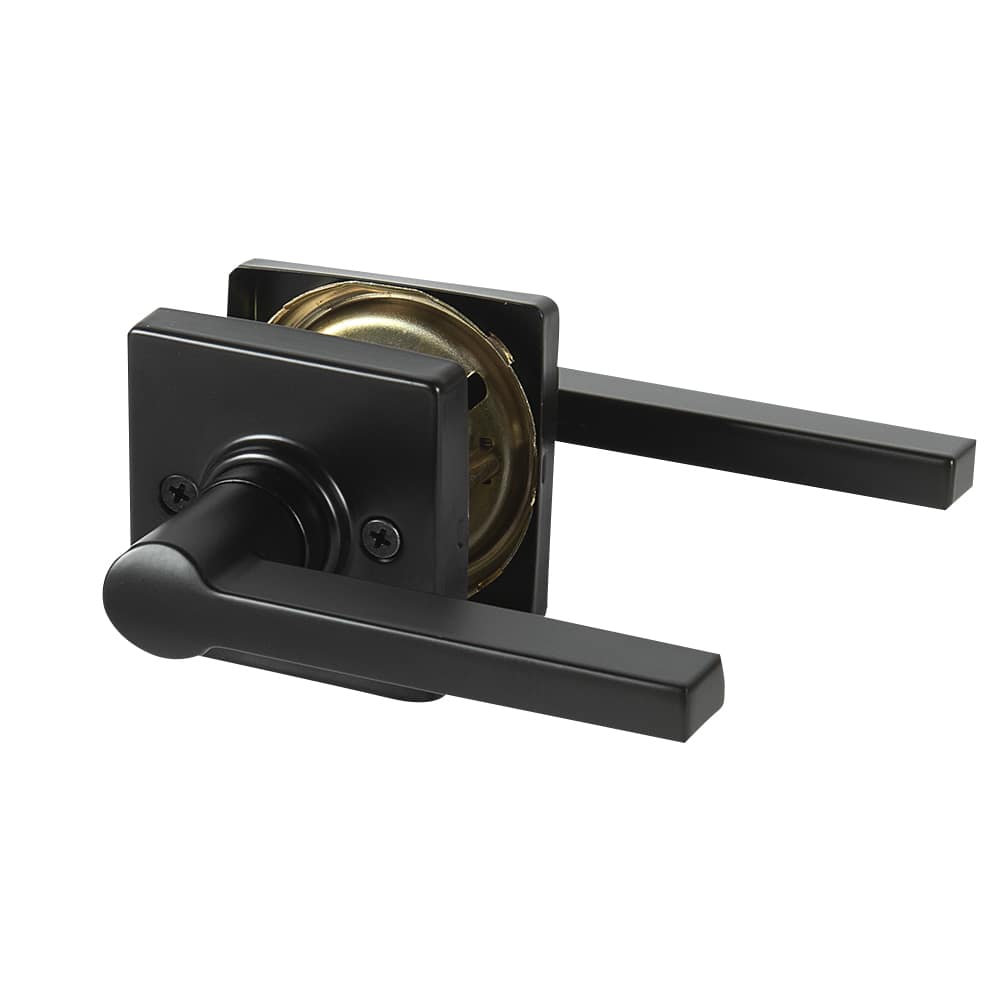 Poignée de porte de passage bec-de-cane  Daylon noire