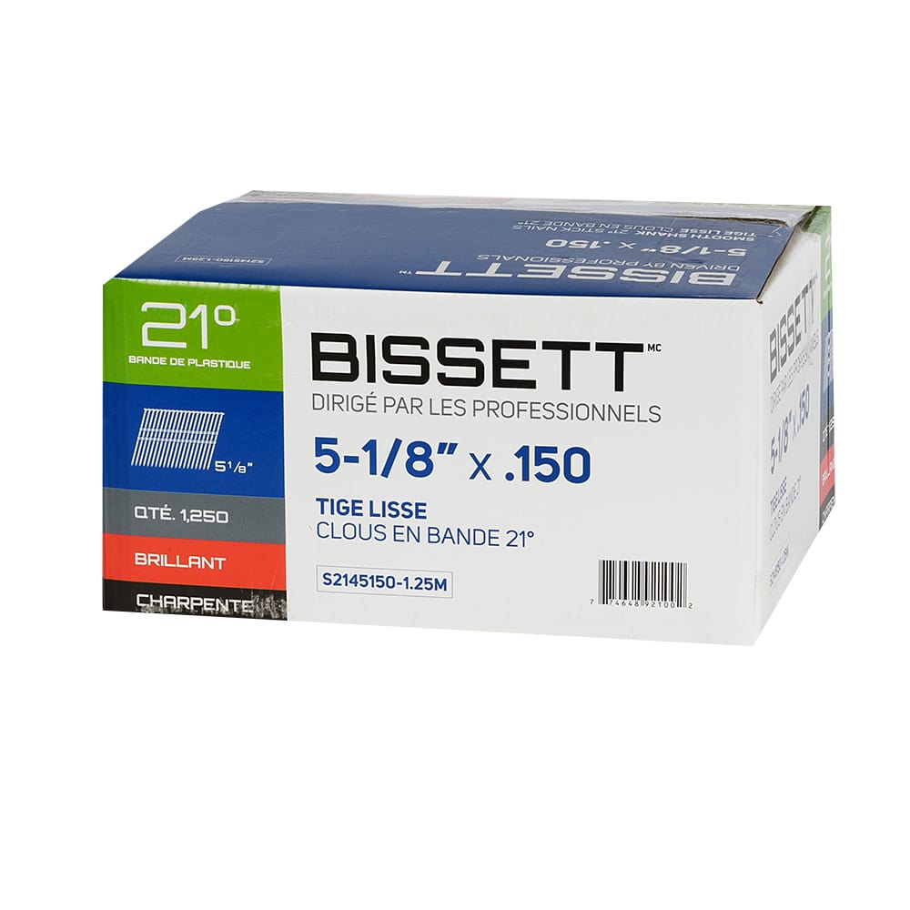 Clous de revêtement 5 1/8 po 21° Pqt/1 250