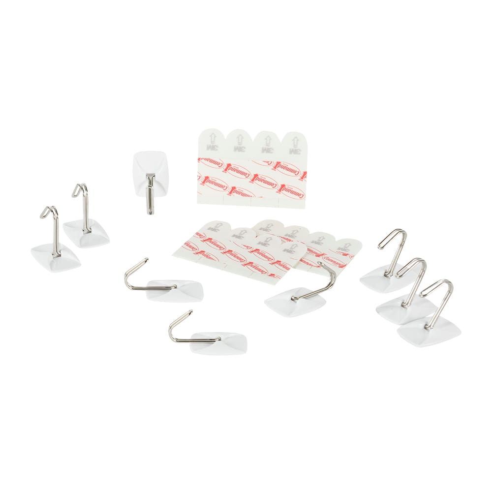 Crochets adhésif à tige métallique petit&nbsp;Pqt/9 3M