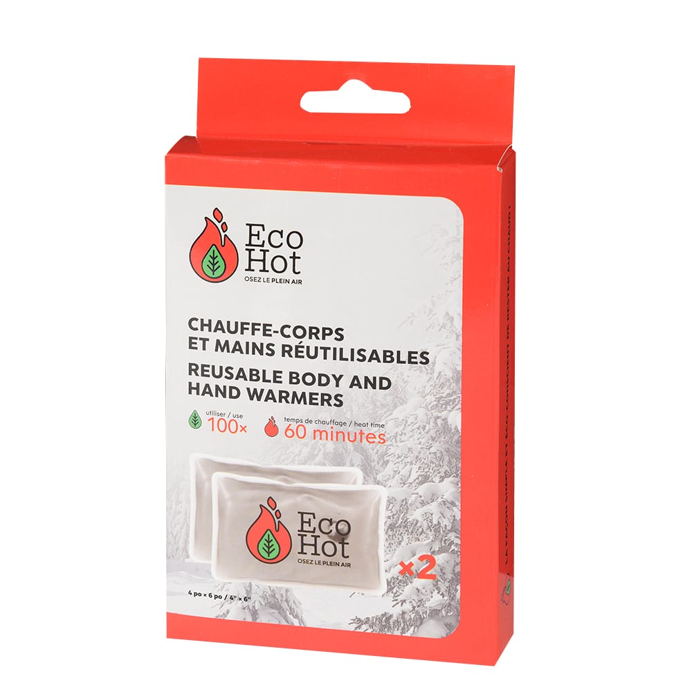 Eco Hot 60 Minutes Reusable Hand and Body Warmers Pkg/2